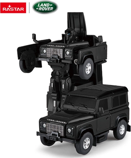 Metal car and robot 2 in 1 Land Rover Defender Rastar 1:32 black - 1 piece