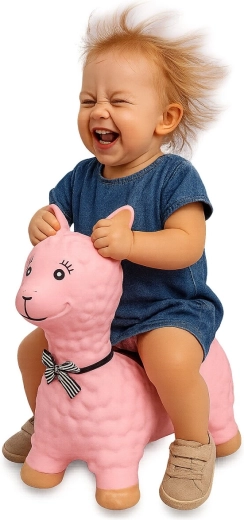 HoppyDoo roosa hüppelaama koos pumbaga – 1 tk