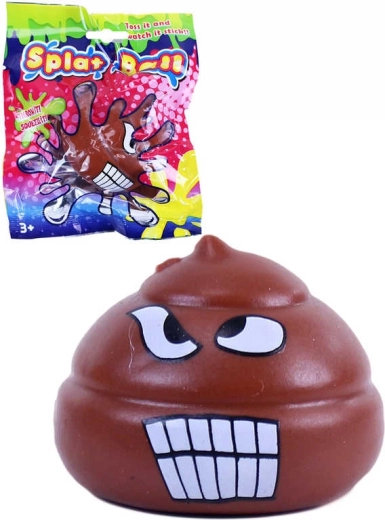 Pigistatav kleepuv pall "kaka" – veepomm 6 cm – 1 tk