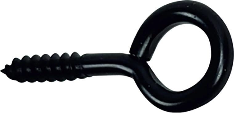 Closed eye with screw 14 × 25 mm, black (10 pcs)