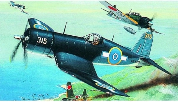 Plastikust kokkupandav F4U-1 Corsair lennukimudel