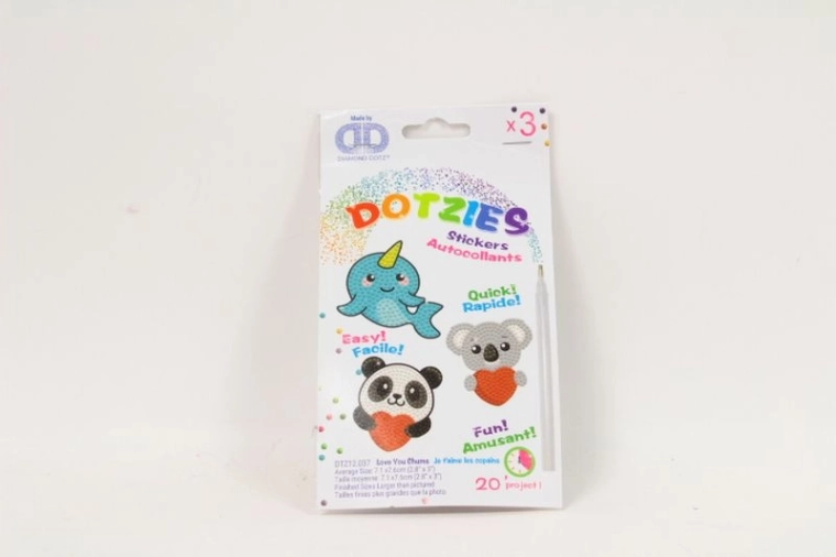 Diamond Dotz Love You Chums – teemanttikandi kleebiste komplekt (3 tk)