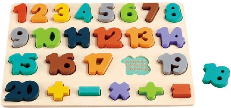 Wooden Number Puzzle Baby Mix