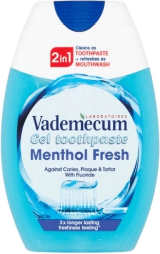 Vademecum 2in1 Menthol Fresh geeljas hambapasta 75 ml