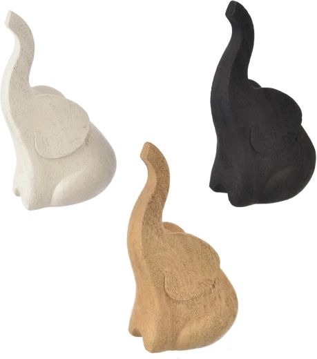 Decorative polyresin elephant figurine 17 cm (mix of 3 variants)