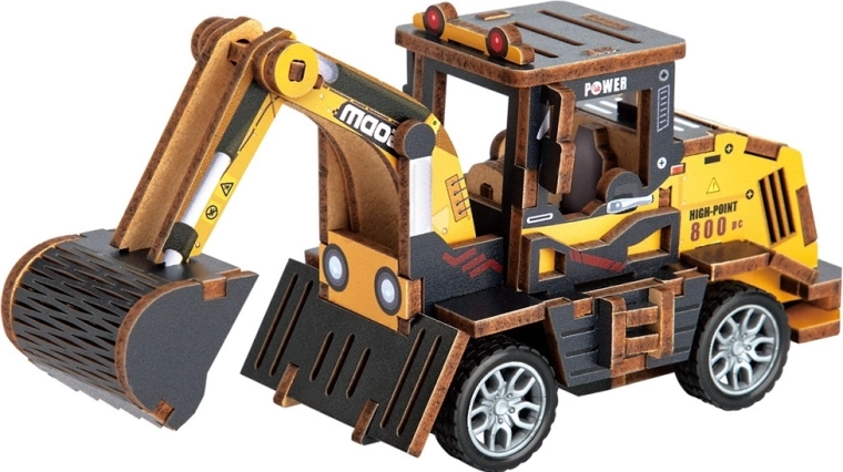 2Kids Toys 3D wooden model kit excavator