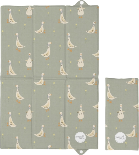 Ceba Baby reisivolditav mähkimismatt basic little ducks 60 × 40 cm