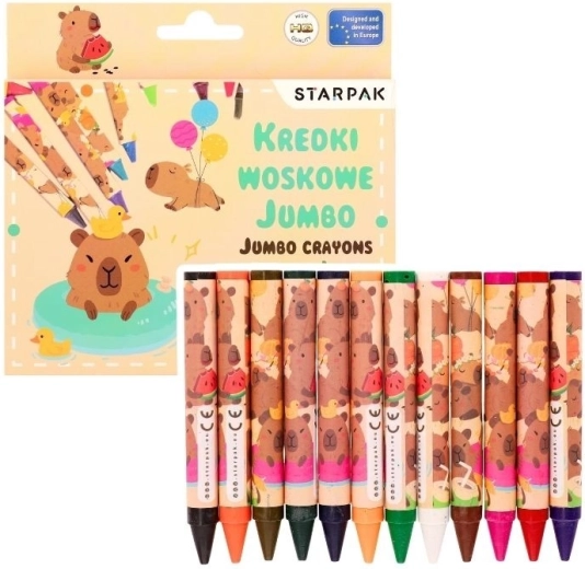 Jumbo vahakriidid Kapibara 12 värvi