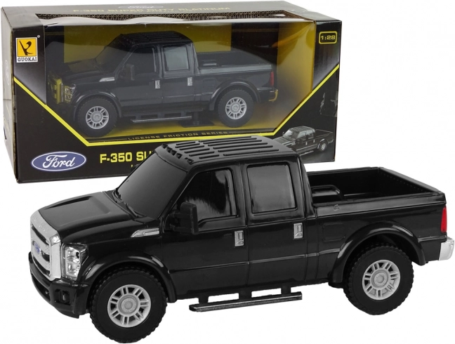 Must Ford F-350 pickup, hõõrdsõiduga 1:28