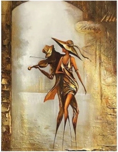 Diamond Painting – Couple with Violin 30 × 40 cm