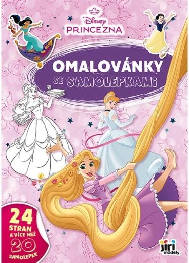A4 värviraamat kleepsudega Disney printsessid