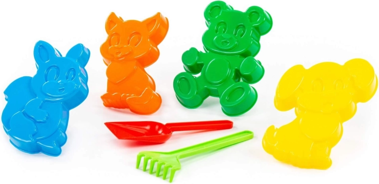Children’s sand set with animal molds – 6 pieces