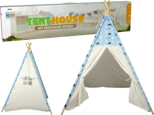 Laste teepee pilvemotiiviga, veekindel telk tuppa ja aeda