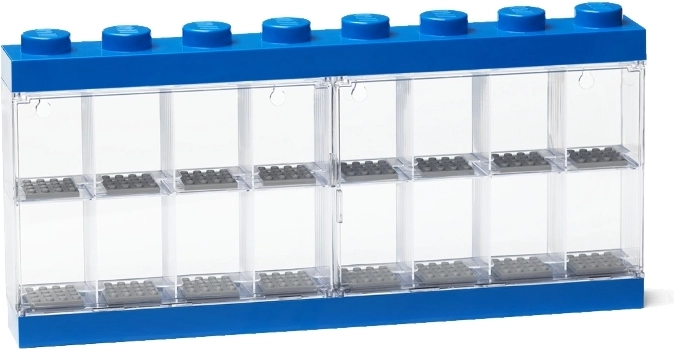 LEGO kollektsionääride vitriinkapp 16 minifiguurile – sinine