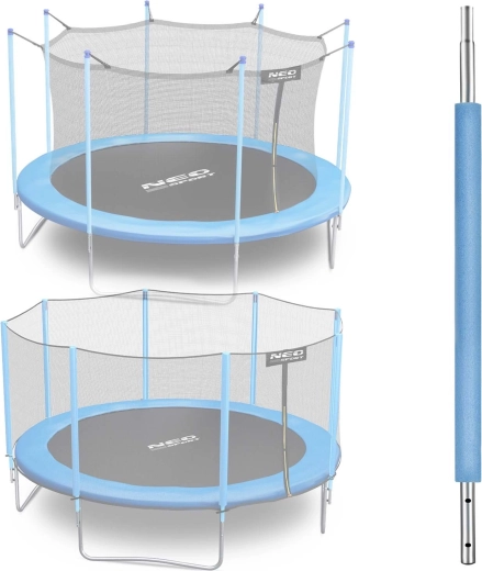Neo-Sporti trampoliini postialuse alumine osa 8–15 ft sinine (välise ja sisemise võrguga)