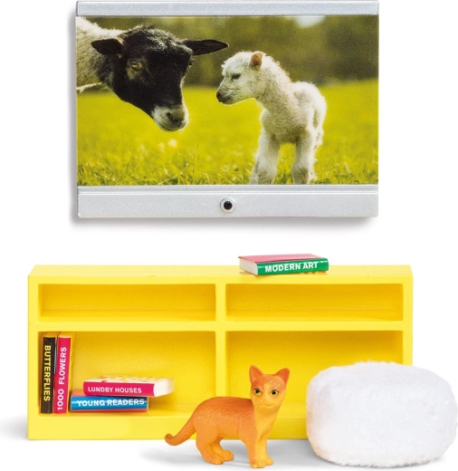 Lundby TV furniture set for a dollhouse