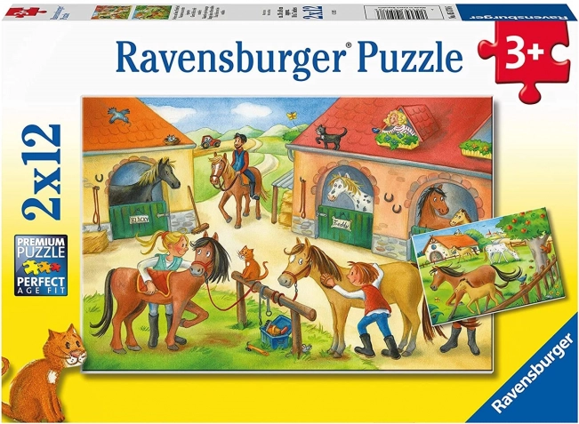 Ravensburgeri pusle: puhkus talus hobustega 2×12 tükki