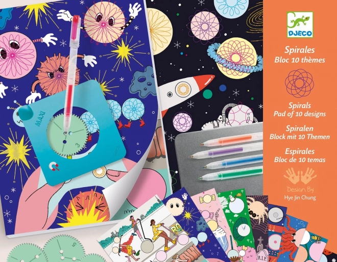 Loominguline komplekt DJECO dekoratiivsed spiraalid – 10 motiivi