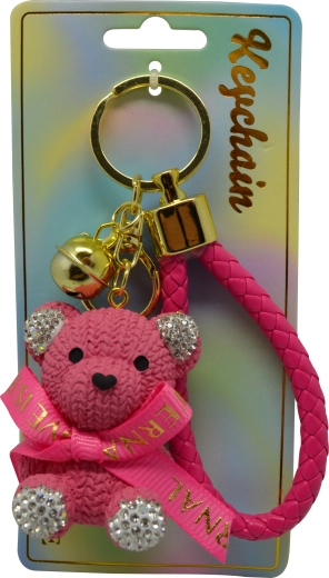 Pink Bear Keychain