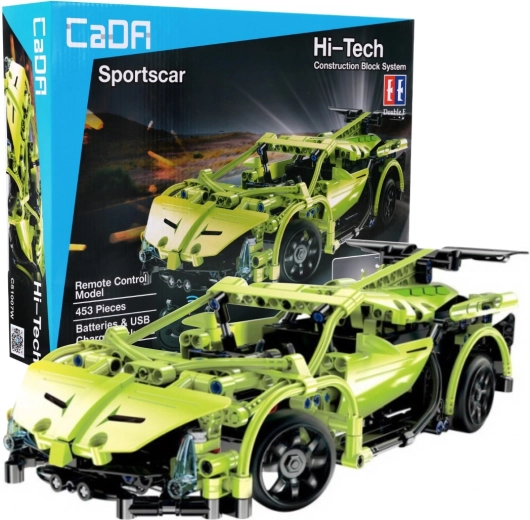 CADA RC sportauto ehituskomplekt 32 cm, roheline, 453 klotsi