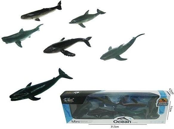Mereloomade figuurid (6 tk) karbis