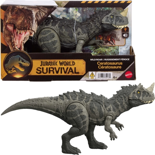 Interaktiivne dinosauruse figuur JURASSIC WORLD Survival Ceratosaurus 30 cm