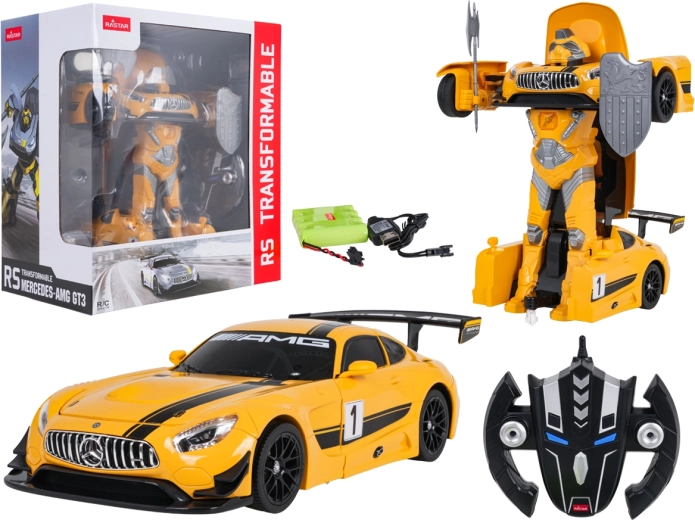 RC auto ja robot 2in1 Rastar Mercedes-AMG GT3 1:14 kollane