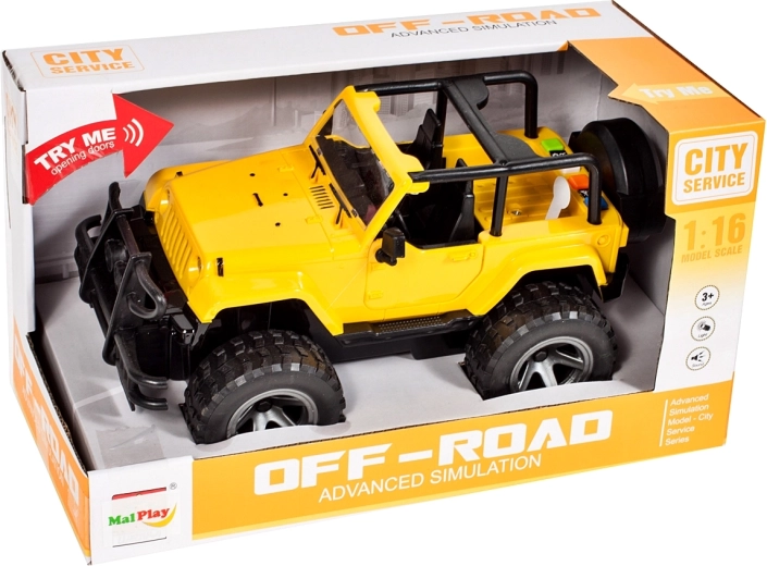 Maastikuauto JEEP 1:16 valguse ja heliga