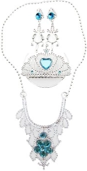 Laste ilukomplekt krooniga, kaelakee ja kõrvarõngastega