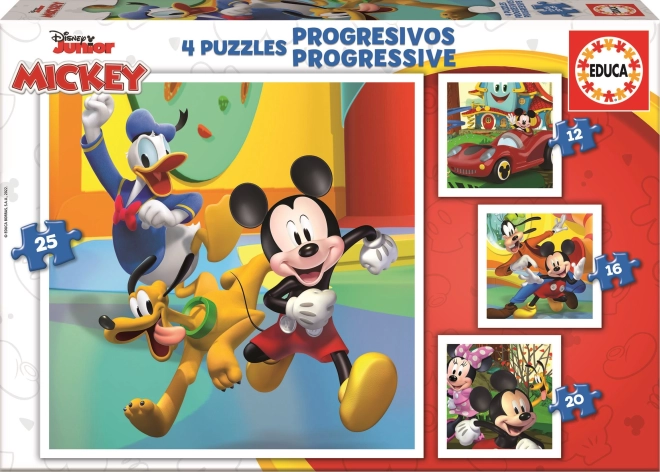 Educa pusle Mickey ja sõbrad 4 ühes