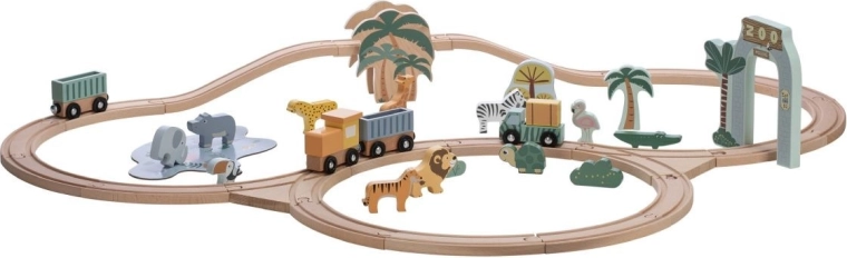 Freeon Free2Play wooden train track with animals