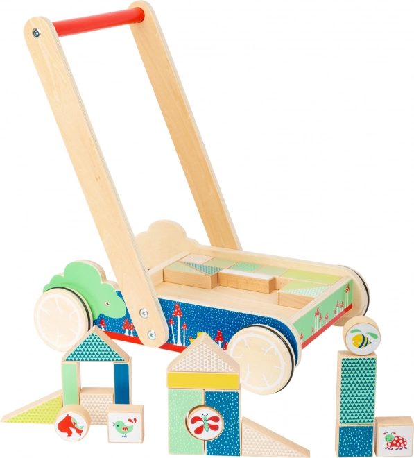 Wooden Baby Walker with Blocks SMALL FOOT Move it!