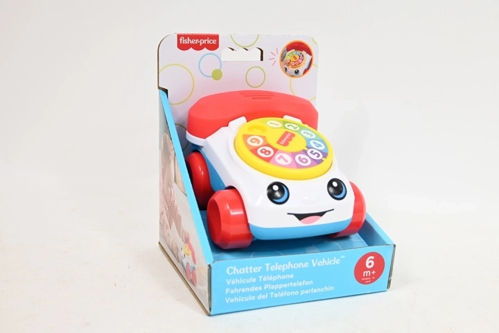 Fisher-Price pull-along phone on wheels for toddlers