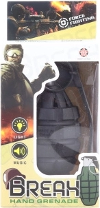 Plastist patareitoitel heliefektidega granaat