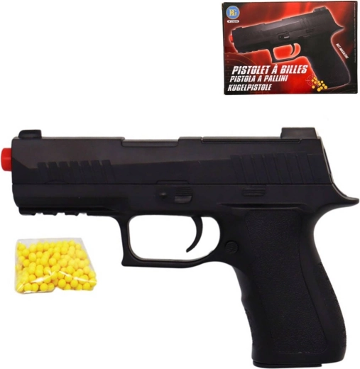 Children’s BB revolver 20 cm black with ammo - 1 piece