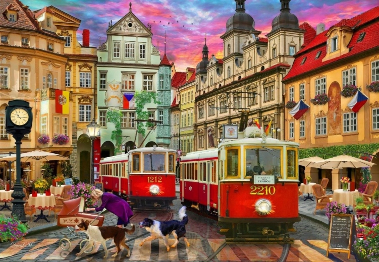 Bluebird pusle Praha tramm 1000 tükki