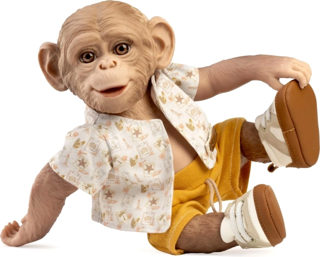 Guca Reborn realistic baby monkey doll with a full-vinyl body, 32 cm