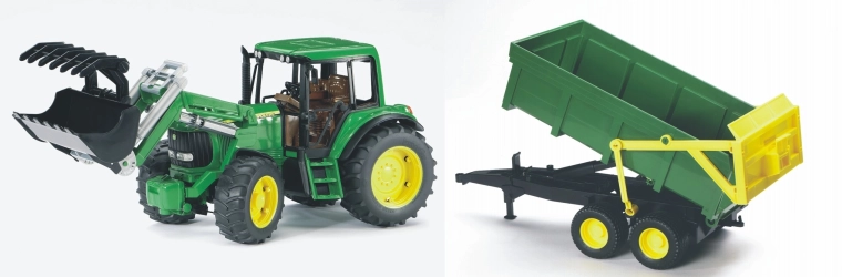 Bruder traktor John Deere 6920 koos koppa ja haagisega