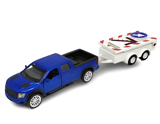 Metallist mudel Ford F-150 SVT Raptor pikapist 1:52 tulede ja helidega