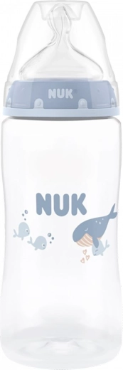 NUK First Choice lutipudel temperatuuri kontrolliga 300 ml Whale