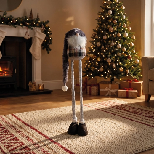 Christmas Scandinavian gnome with telescopic legs, 44–90 cm