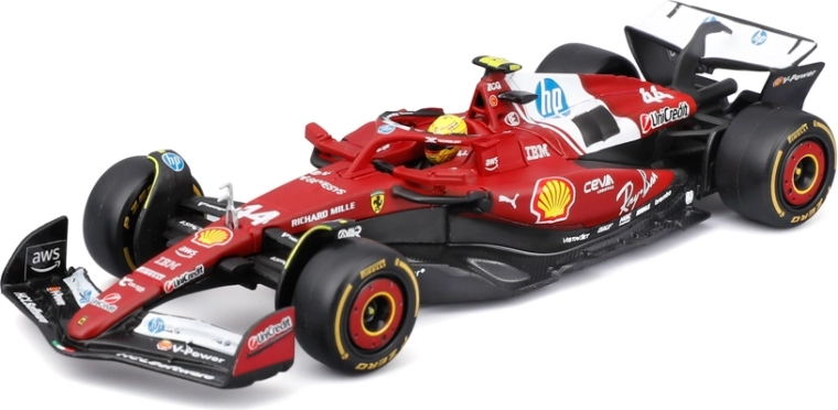 Bburago Formula 1 mudel Ferrari SF-25 2025 Lewis Hamilton 1:43 akrüülkarbis