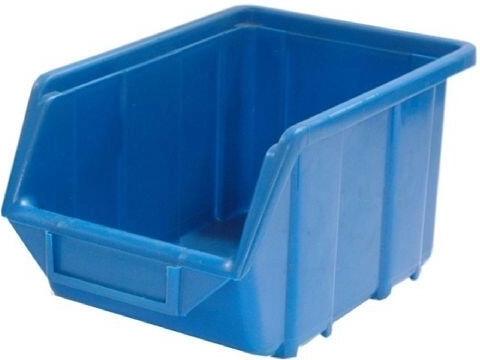 Storage bin, sloped front, 9 kg, 240 × 155 × 125 mm, plastic