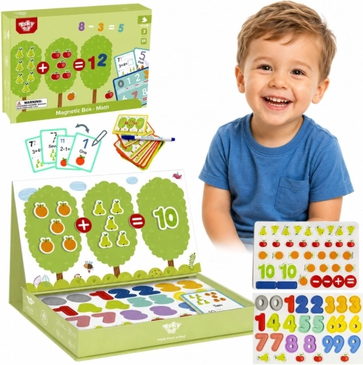 Tooky Toy wooden magnetic Montessori puzzle – math learning box (86 pieces)