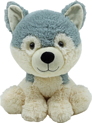 Plüüsist husky-koer 30 cm – ökoloogiline kaisukas beebidele