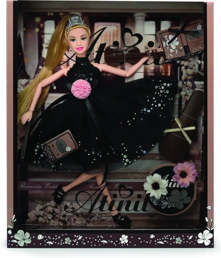 Doll in Evening Dress with Accessories 28 cm