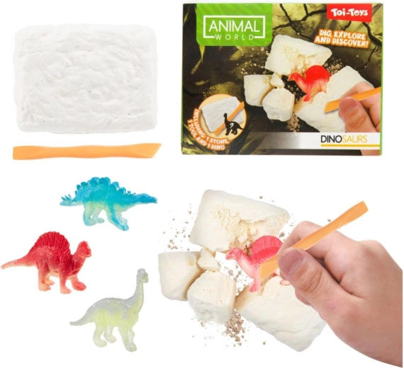 Väike arheoloog – dinosauruste väljakaevamised karbis 9 × 7 × 3 cm