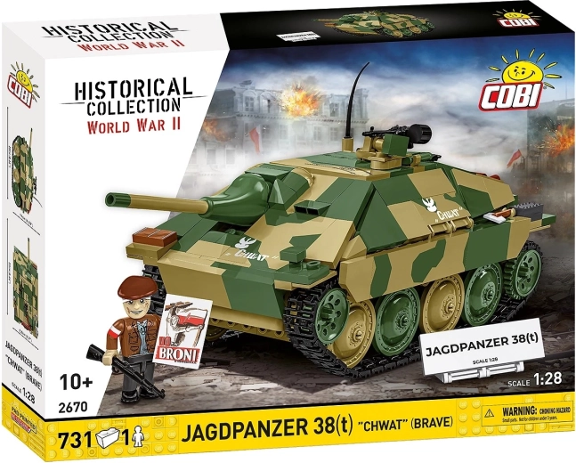 COBI ehituskomplekt Jagdpanzer 38(t) "Chwat" – tankitõrjesoomuk 1:28