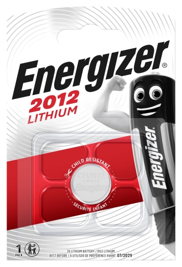Lithium button cell battery CR2012 ENERGIZER 3 V, 58 mAh (1 pc)