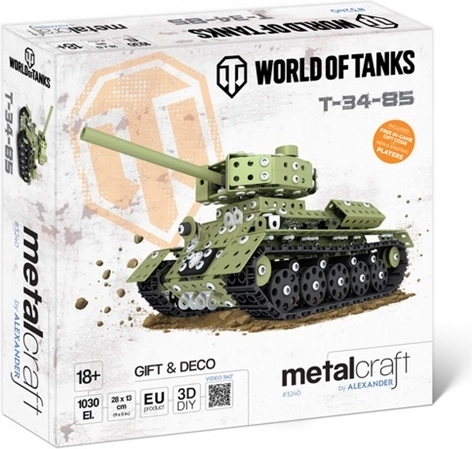 Metalcraft World of Tanks metal T-34-85 tank model kit